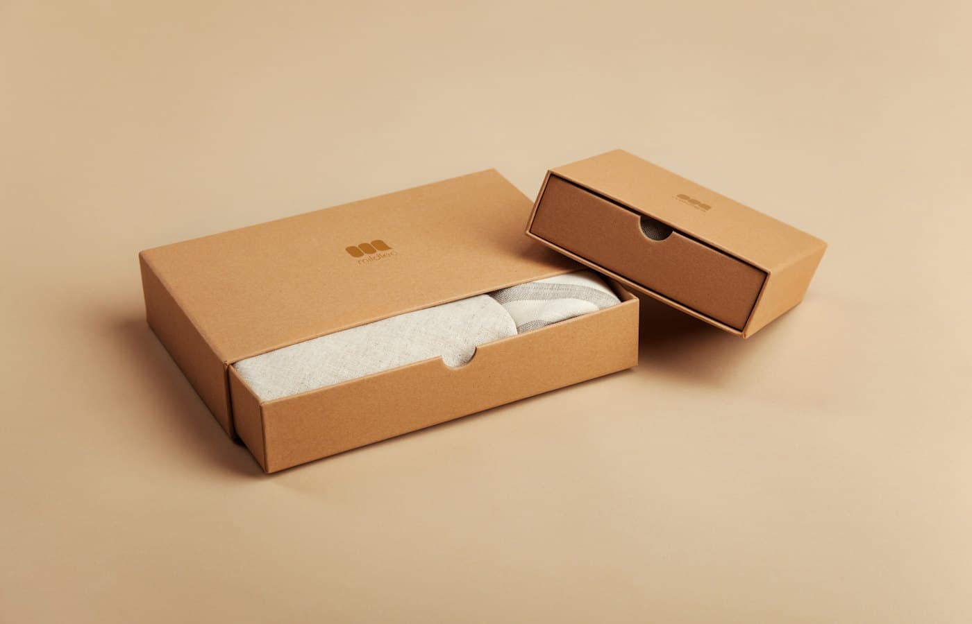 Branded cardboard shipping box ready for an ecommerce order